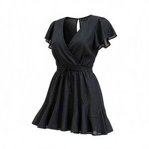Trixxi Black Ruffle Mini Dress